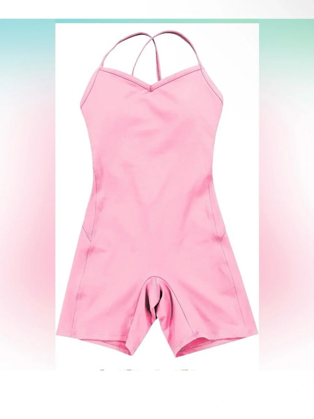 Pink One-Piece Athletic Romper